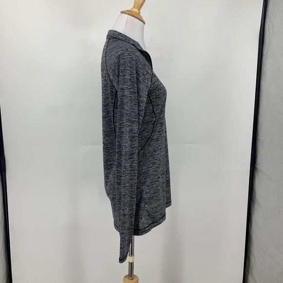 Under Armour Top Women M Medium Grey Semi Fitted HeatGear Reflective Long Sleeve - Picture 5 of 14